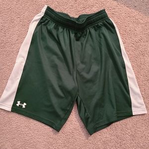 Youth large green Under Armour althetic shorts